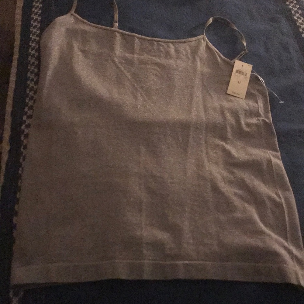 New With Tag Ann Taylor sparkly silver camisole, size medium
